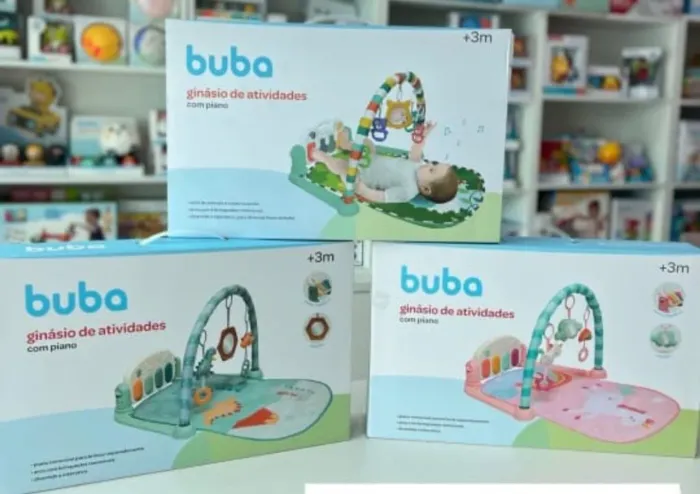 Ginásio de atividade para bebê com piano musical