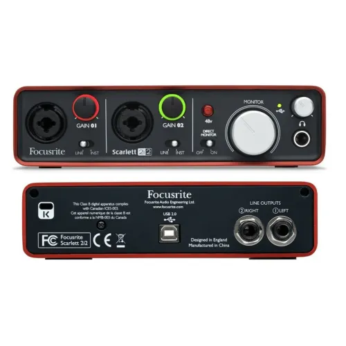 Interface Focusrite 2i2
