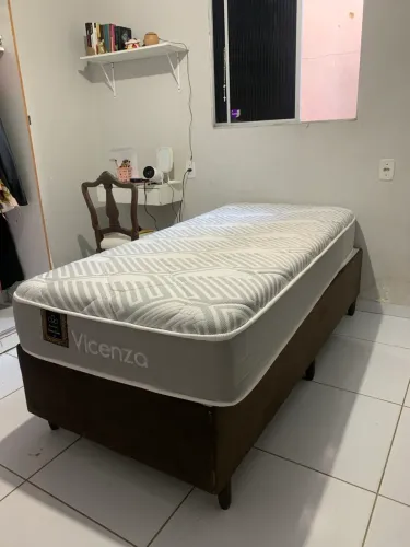 ? Cama Box Solteiro + Colchão Vincenzo - Apenas R$ 800,00