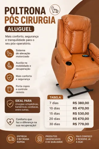 Poltrona pós cirurgia 