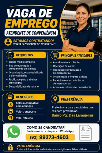 Atendente de Conveniência