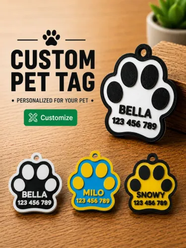 Placa de identificação do seu pet