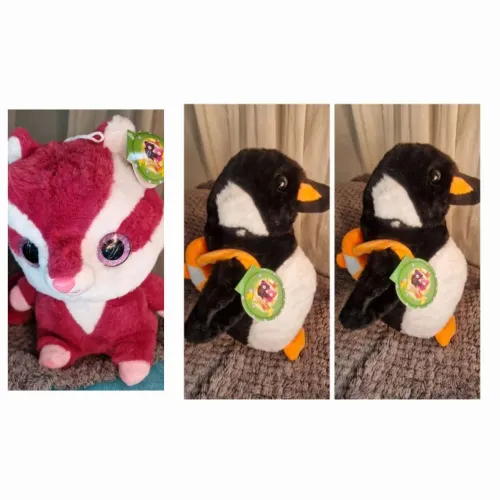 Trio de pelúcias. Novos. Tuka Toys