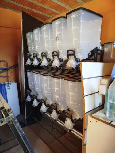 Dispenser Porta Armazenamento Cereais Ração 10 Mod