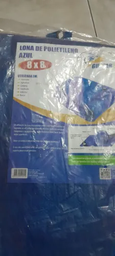 Lona de polietileno azul medida 8x8