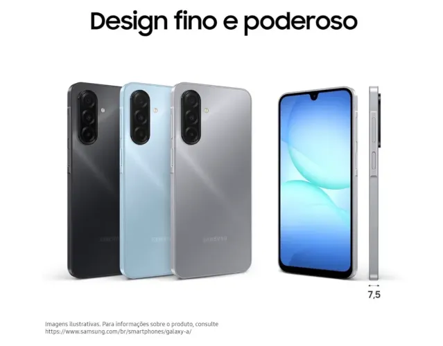 Celular Samsung Galaxy A17, 128GB, 4GB, 50MP Tela 6.7", IP54