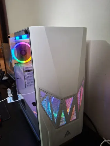 Gabinete Gamer Montech FIGHTER 500, Branco, ATX, 4 Fans, Vidro Temperado