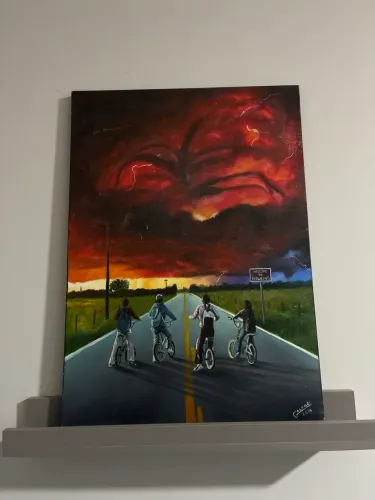 Pintura STRANGER THINGS óleo sobre tela