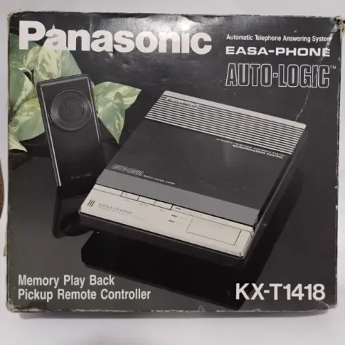 Secretária Eletrônica Vintage Panasonic EASA-PHONE (modelo KX-T1418) Década 80 - Leia!