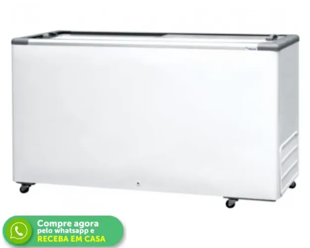Freezer Horizontal Tampa de Vidro 503L Fricon