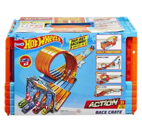 Pista/Rampa Hot Wheels Race Crate