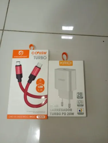 Carregador Turbo 65w C-C para IPHONE 15/16/17 e Android