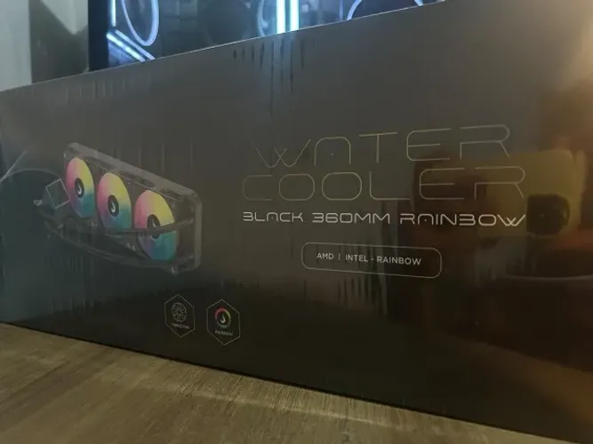 Water Cooler 360mm Rise Mode Black Rainbow Lacrado/Novo - Parcelo 