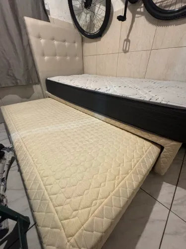 Cama de Solteiro com Auxiliar + Cabeceira 