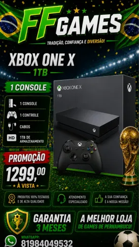 Xbox One X 1tb completo + Garantia 