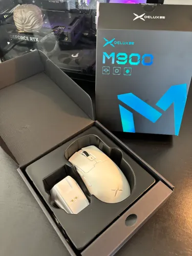 Mouse Delux M900 PAW 3395 - novo, abri apenas para gravar e testar