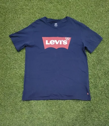 Camiseta Levi's Tam G Masculina Azul Marinho Usado Original 