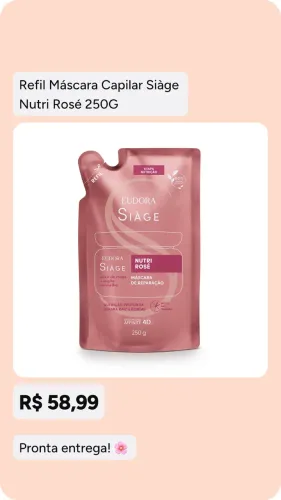 Refil Máscara Capilar Siàge Nutri Rosé