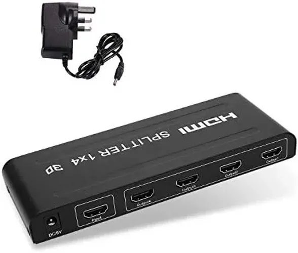 Lote Com 3 Divisores HDMI Splitter 1x4 3D + Fontes De Alimentação
