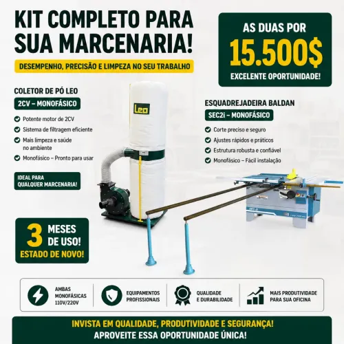 ESQUADREJADEIRA + COLETOR DE PÓ