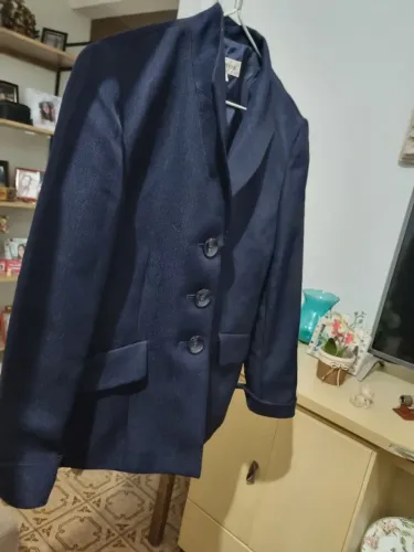 Blazer Feminino Evan Picone Azul Marinho Tam. 6 (P/M) - Excelente Estado
