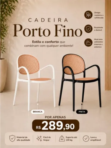 Cadeiras de polipropileno