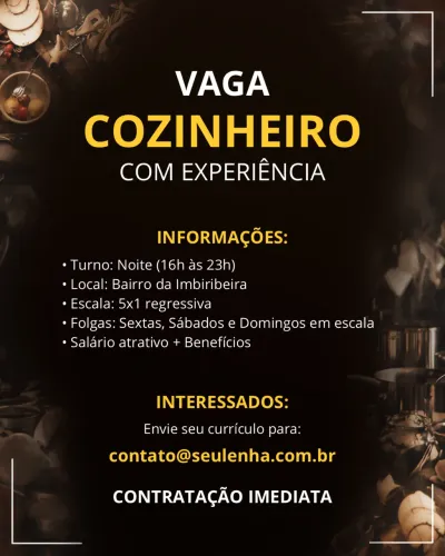 Auxiliar de Cozinha e Cozinheiro