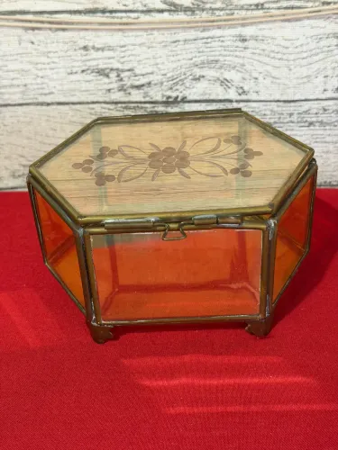 Porta Joia Sextavado Vintage 