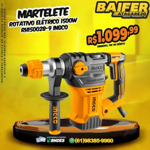 Martelete Rotativo 1500w Rh150028-9 Ingco