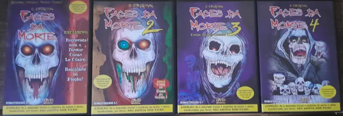 COLEÇÃO COMPLETA- DVDs-AS FACES DA MORTE (4 VOLUMES- 5.1 REMASTERIZADA)