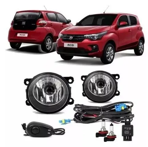Kit Farol Milha Auxiliar Neblina Fiat Mobi 2016 2017 2018