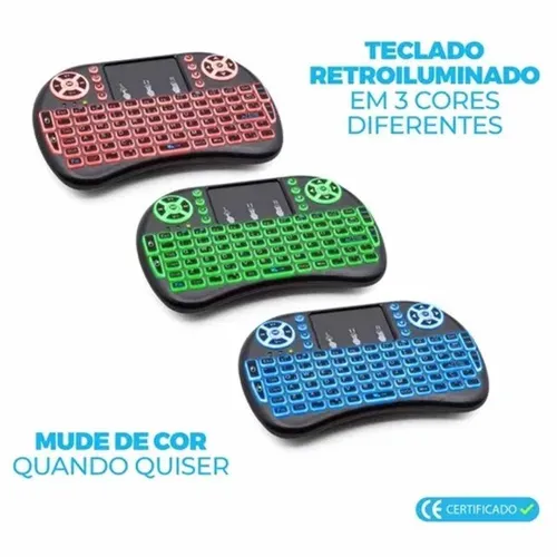 Mini Teclado Wireless, Tvbox, Smart Tv E Muito Mais