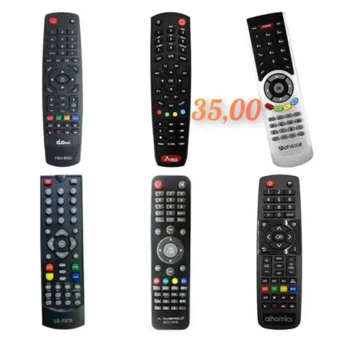 Controle remoto novos conversor e receptor tv