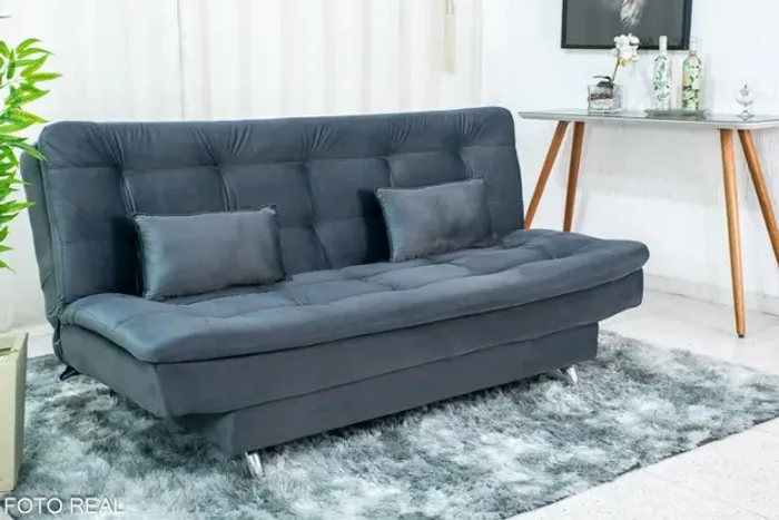 Promoção! Sofá Cama Salomé 1.80m Cinza Frete Grátis - Até 12x