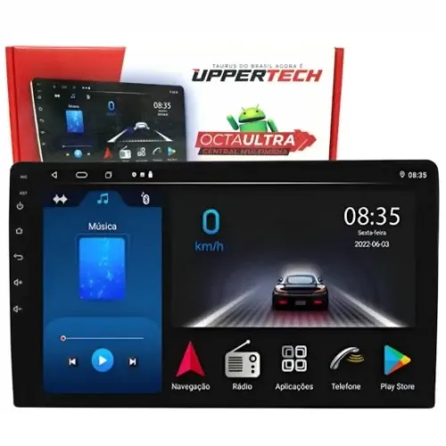 Central Multimídia Uppertech Tesla Unique 13 Polegadas 32gb Cor Preto