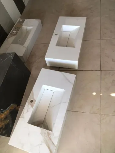 Pias esculpidas em porcelanato 80×40 completa pronta entrega 