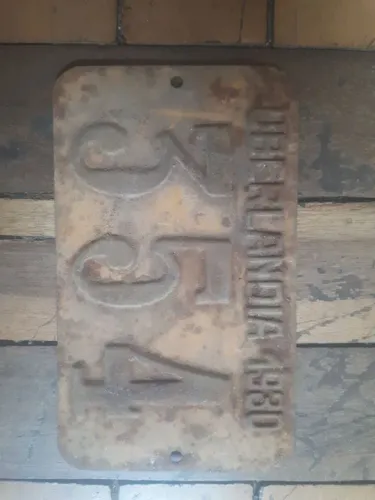 Placa Original Antiga e Rara de Carro de 1930