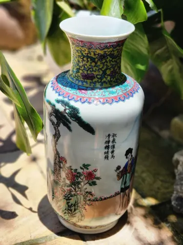 Vaso grande  em porcelana chinesa 