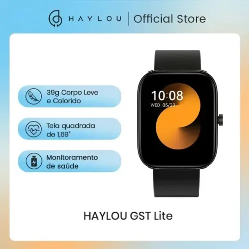Relógio Smartwatch Haylou GTS Lite, Monitor Cardíaco, Notificação 