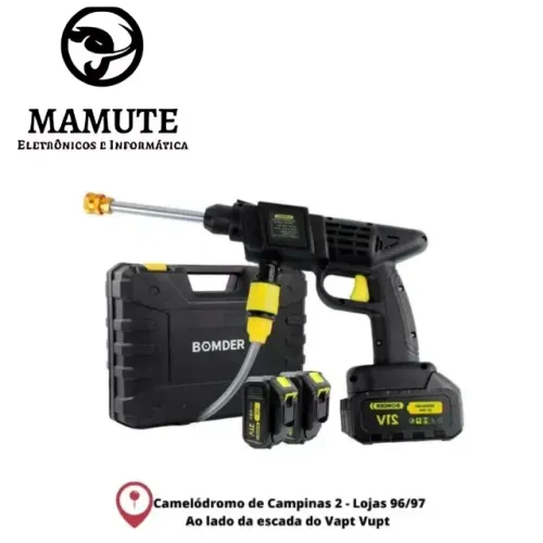 Lavadora Portátil Alta Pressão Com 2 Bateria Recarregáveis - Bomder