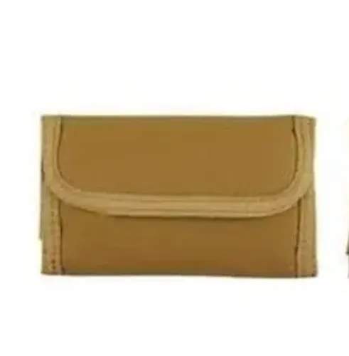 Carteira masculina, tática, Molle, bege, velcro, 2 dobras 