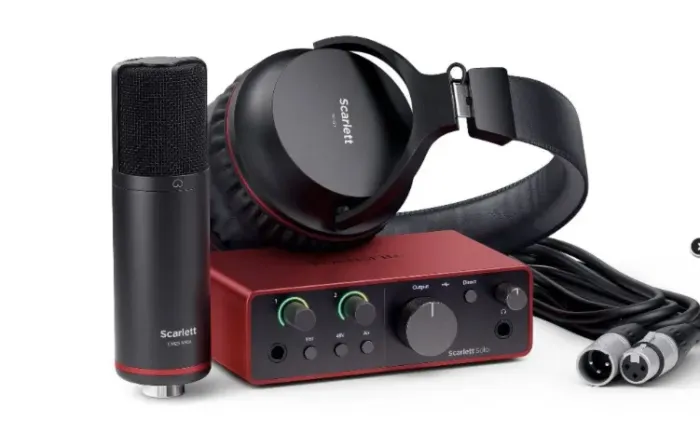  Kit Focusrite Scarlett Solo Studio 4ª Geração + NF