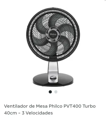 Ventilador de mesa Philco pvt400 potente 6 pás 110v