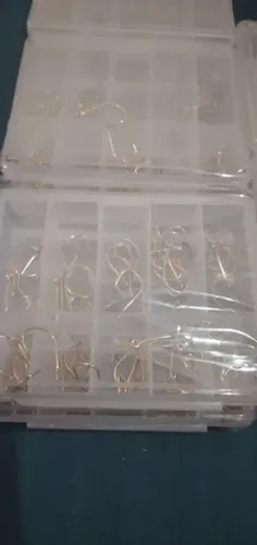 Kit de anzóis dourados