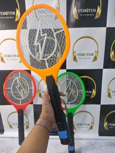 Raquete Elétrica Mosquitos 3 em 1 - Elimina Pragas com Segurança