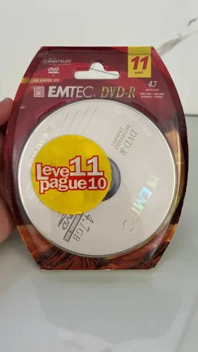 DVD-R EMTEC 4.7GB (Leve 11 Pague 10) NOVO LACRADO - Mídia Virgem
