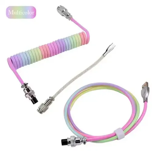 Cabo Coiled RGB USB-C Conector GX16 - Rainbow (NOVO)