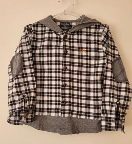 Camisa Xadrez Infantil com Capuz - Quimby