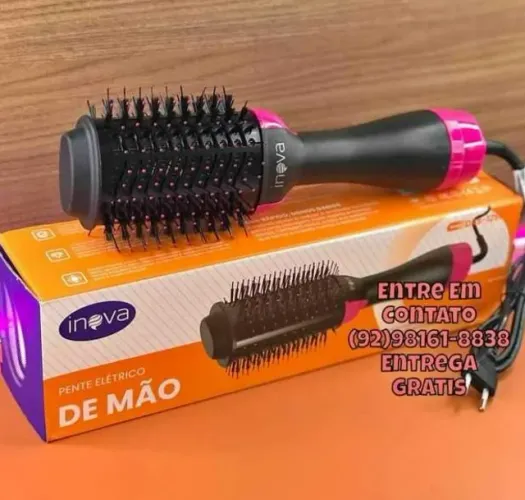 Escova de Cabelo Alisadora Mondial - Entrega das 9 até 22hrs