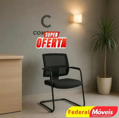 Cadeira Fixa Executiva Brizza - Compacta, versátil e de excelente qualidade!